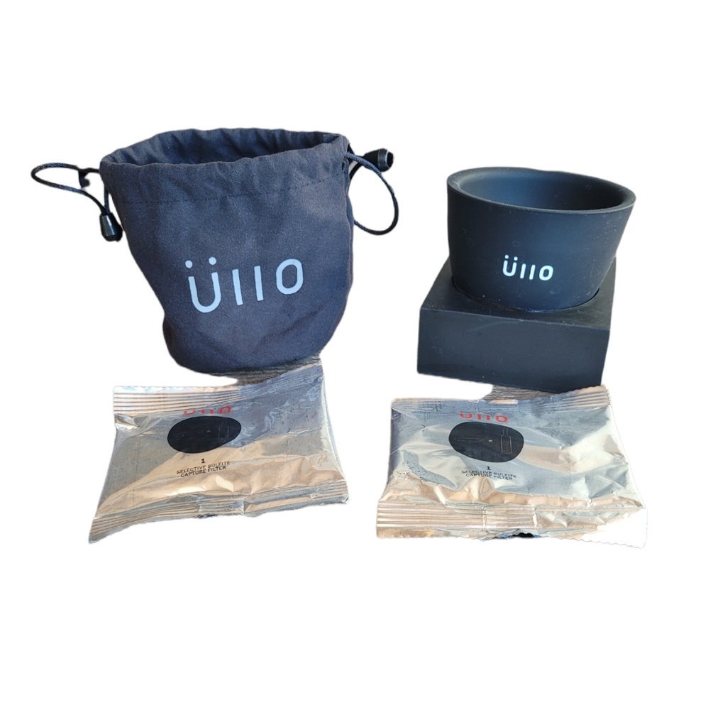 Ullo Wine Purifier With Display Base, 2 Sulfite Filters, and Travel Bag